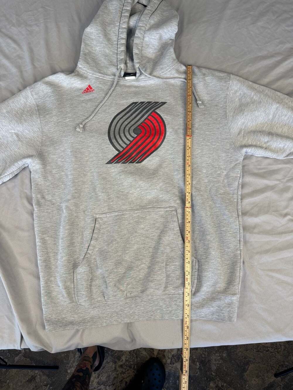 Adidas Portland Trail Blazers NBA Pullover Hoodie Gray Size L